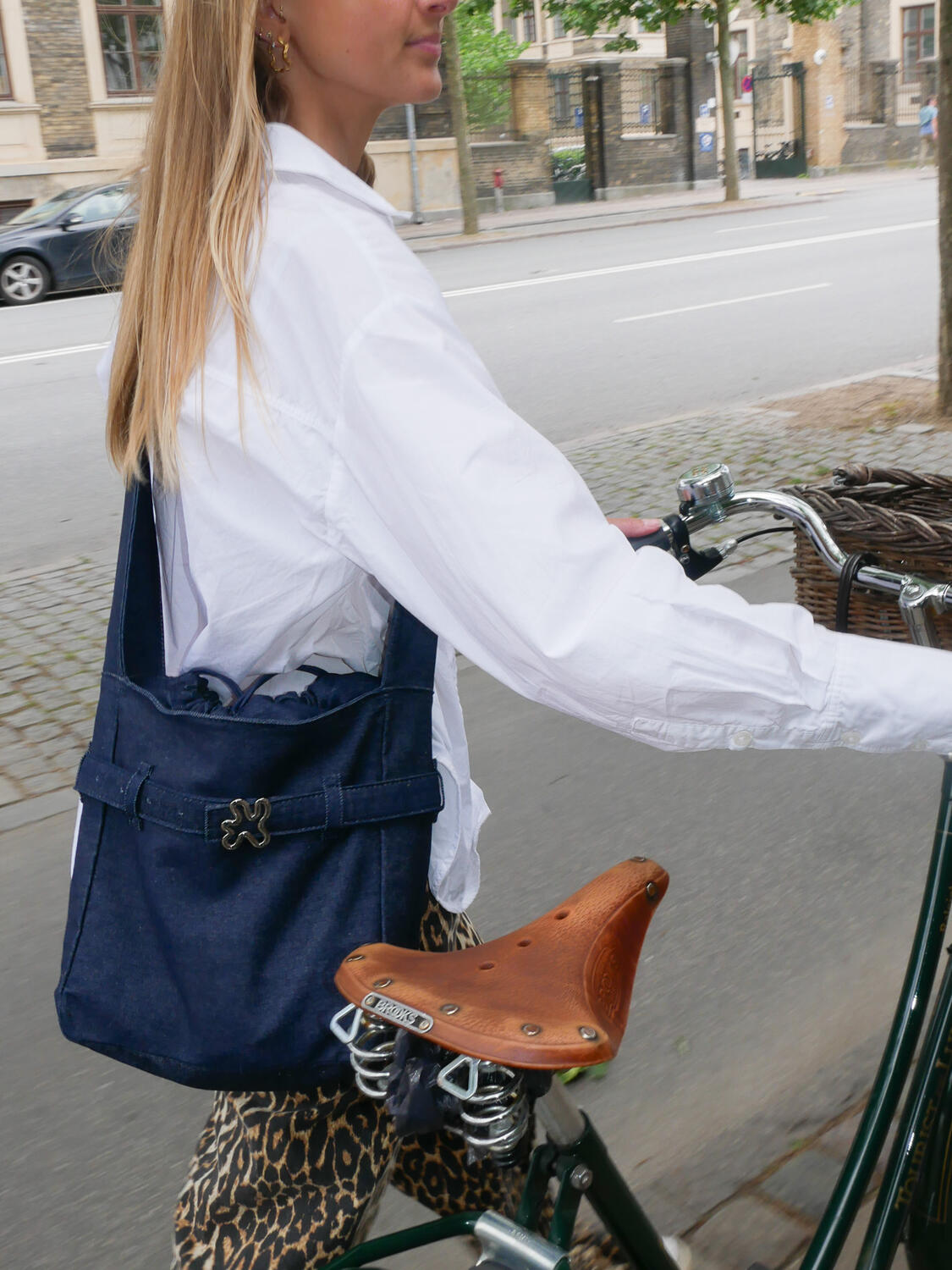 DENIM crossbody taske - blå